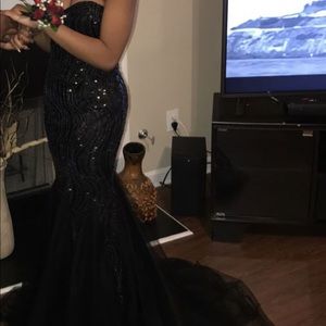 Black Mermaid Prom Dress